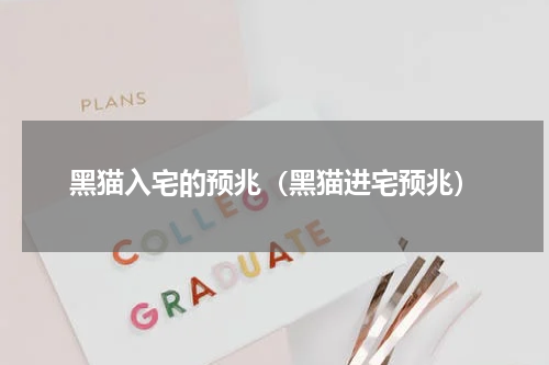 黑猫入宅的预兆（黑猫进宅预兆）