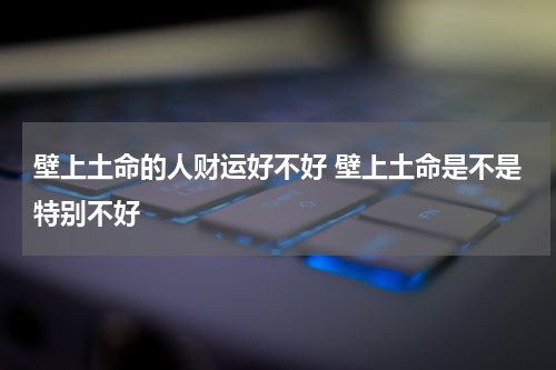 壁上土命的人财运好不好 壁上土命是不是特别不好