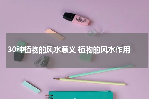 30种植物的风水意义 植物的风水作用