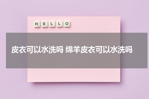 皮衣可以水洗吗 绵羊皮衣可以水洗吗