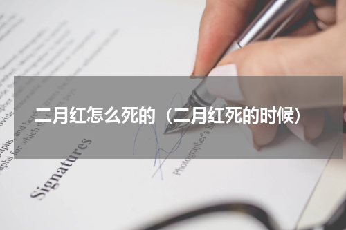 二月红怎么死的（二月红死的时候）