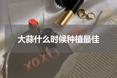 大蒜什么时候种植最佳