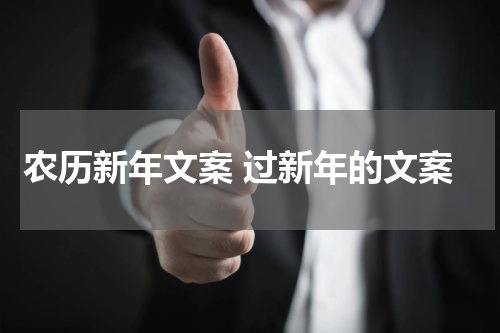 农历新年文案 过新年的文案