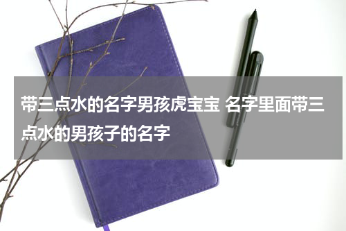 带三点水的名字男孩虎宝宝 名字里面带三点水的男孩子的名字
