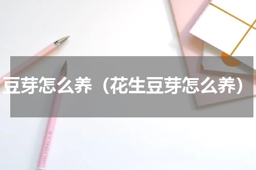 豆芽怎么养（花生豆芽怎么养）