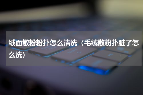 绒面散粉粉扑怎么清洗（毛绒散粉扑脏了怎么洗）