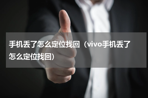 手机丢了怎么定位找回（vivo手机丢了怎么定位找回）