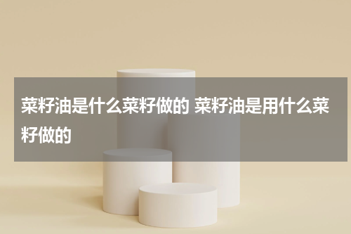菜籽油是什么菜籽做的 菜籽油是用什么菜籽做的