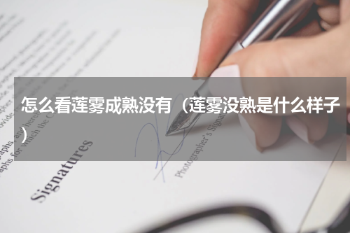 怎么看莲雾成熟没有（莲雾没熟是什么样子）