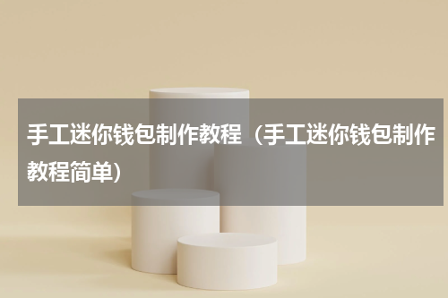 手工迷你钱包制作教程（手工迷你钱包制作教程简单）