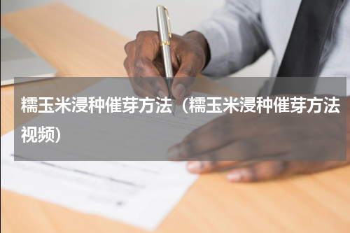 糯玉米浸种催芽方法（糯玉米浸种催芽方法视频）