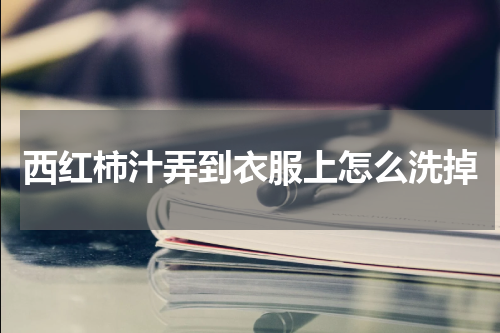西红柿汁弄到衣服上怎么洗掉