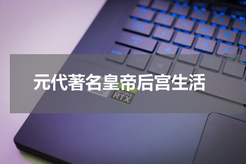  元代著名皇帝后宫生活