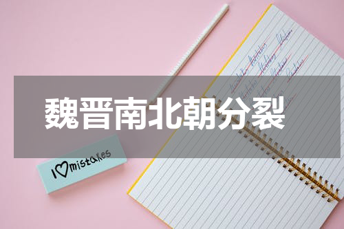  魏晋南北朝分裂