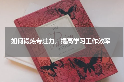  如何锻炼专注力，提高学习工作效率