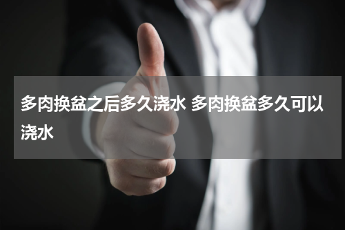 多肉换盆之后多久浇水 多肉换盆多久可以浇水