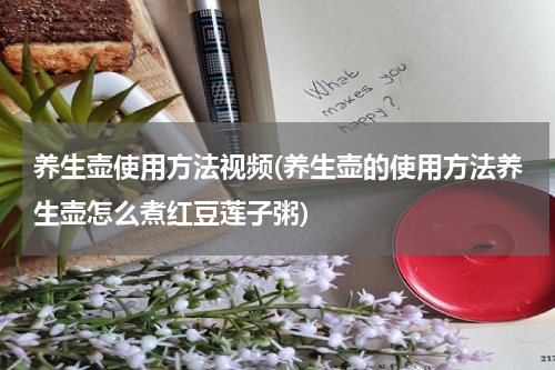 养生壶使用方法视频(养生壶的使用方法养生壶怎么煮红豆莲子粥)
